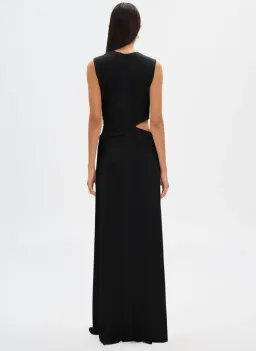 MISHA The Sierra Cupro Dress Black Size 6 for rent on The Volte - image 3