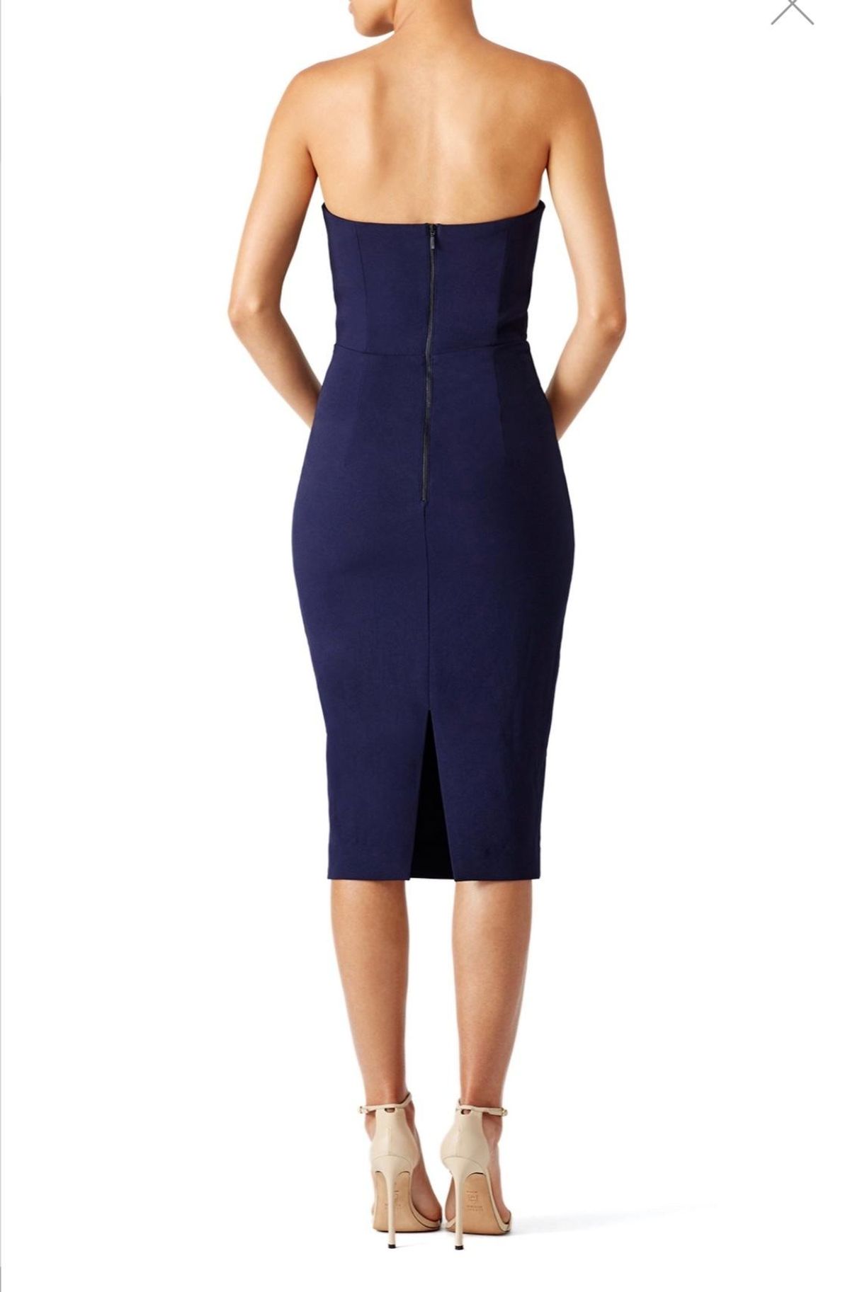 MISHA Navy Asymmetrical Dress Blue Size 10/M - Image 2