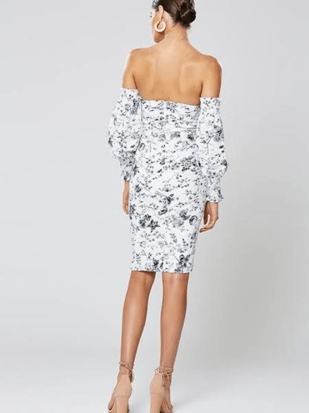 Winona Ming Off-Shoulder Dress Print Size 8 for rent on The Volte - main image