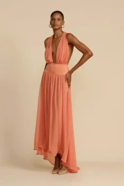 Arcina Ori Selena Maxi Dress Coral Size XS / Size AU 6 for rent on The Volte - image 2