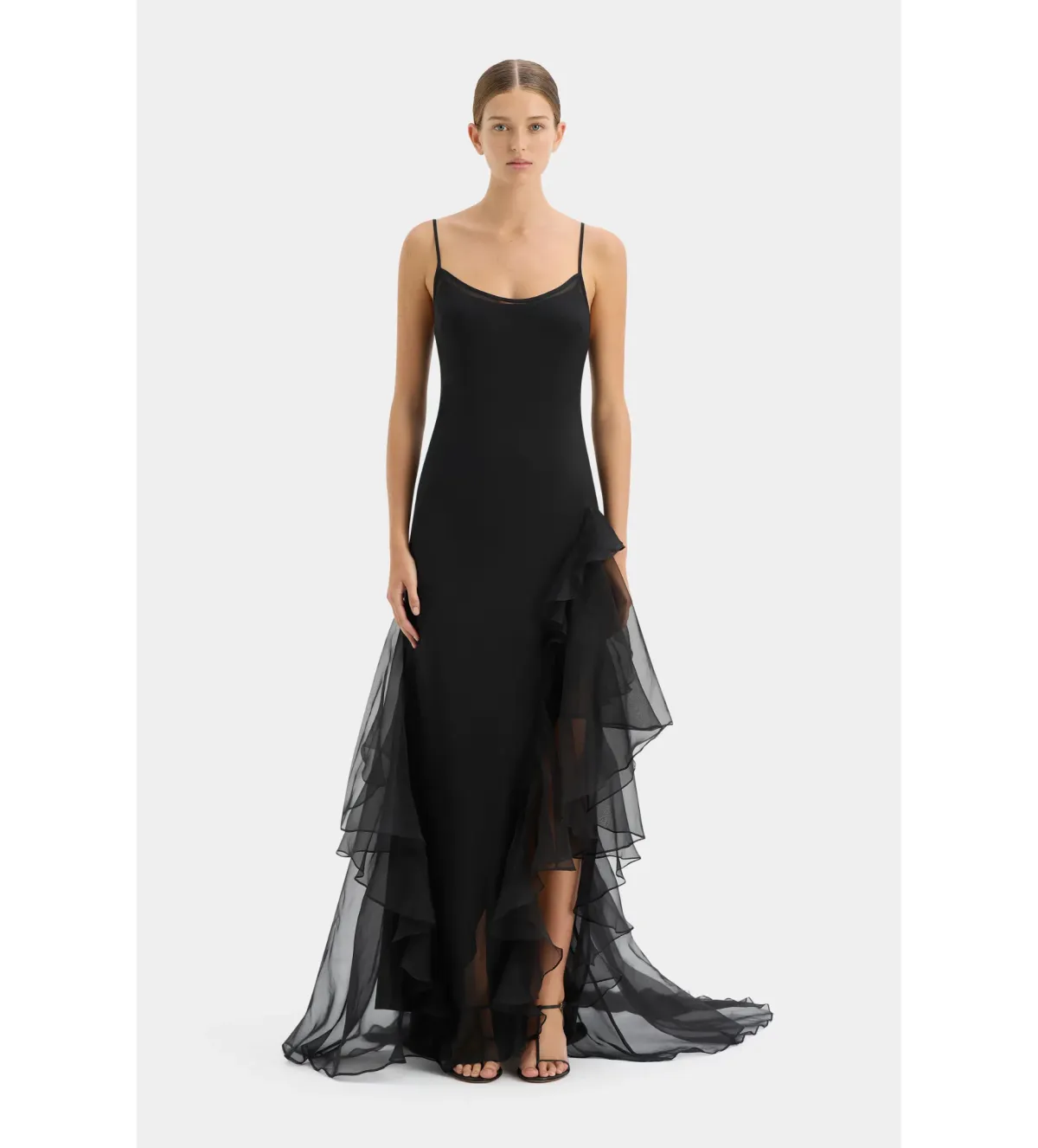 Sir The Label Sage Flounce Gown Black Size 1 / AU 8 - Image 1