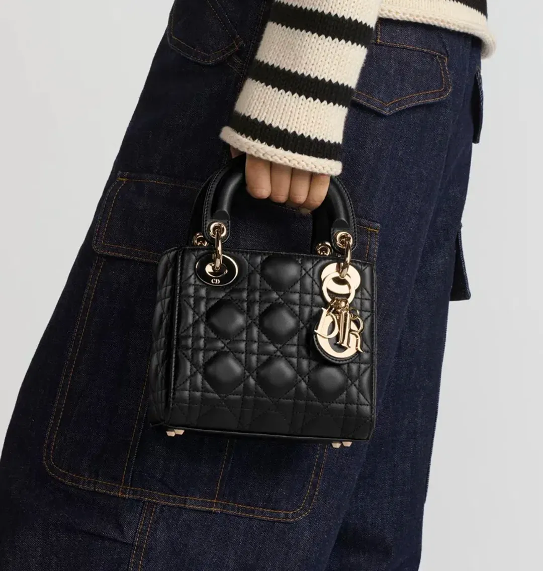 Mini Lady Dior Black Bag for rent on The Volte - main image