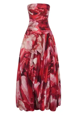 Aje Flora Gown Prismatic Floral Red Size 10 for rent on The Volte - image 4