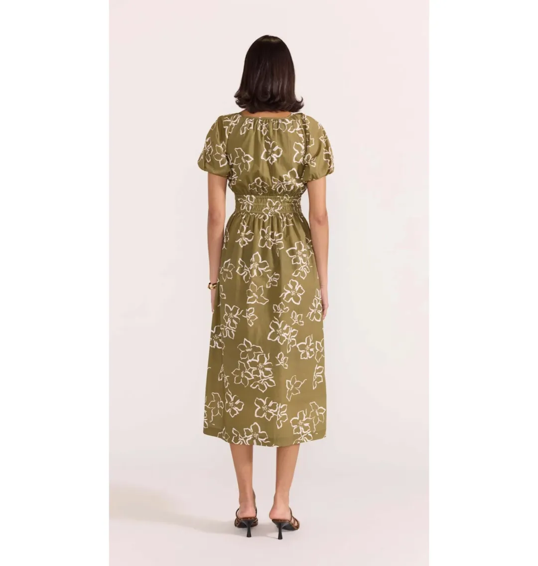 Staple The Label Ines Midi Dress Floral Size 8 for rent on The Volte - main image