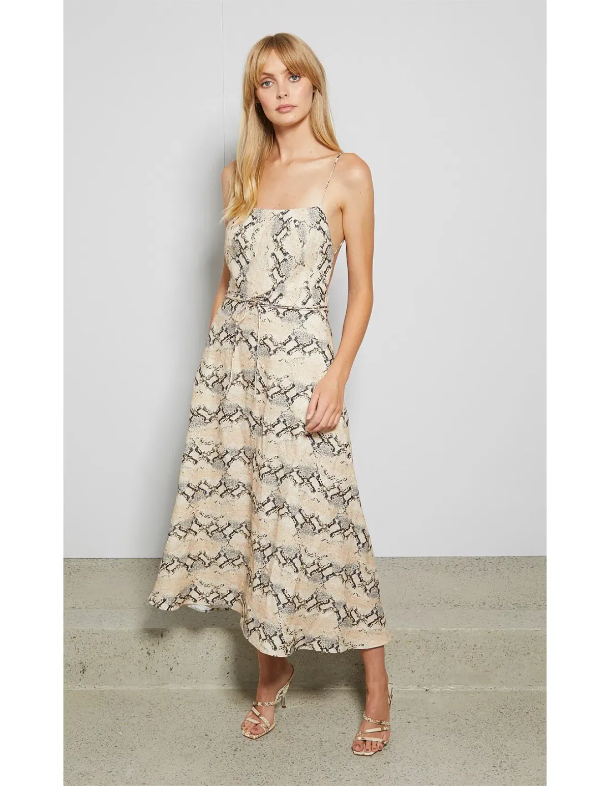 Franco Midi Dress in Snakeskin print in Size AU 10 - Image 1