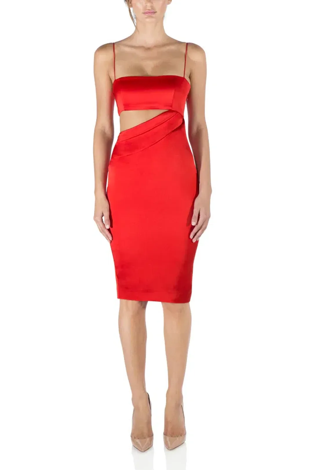 MISHA Selina Slip Dress Red Size 6/XS for rent on The Volte - main image