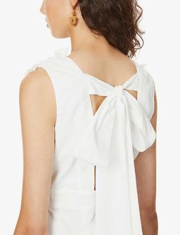 Joslin White Stacey Cotton Dress White Size 6 for rent on The Volte - image 4