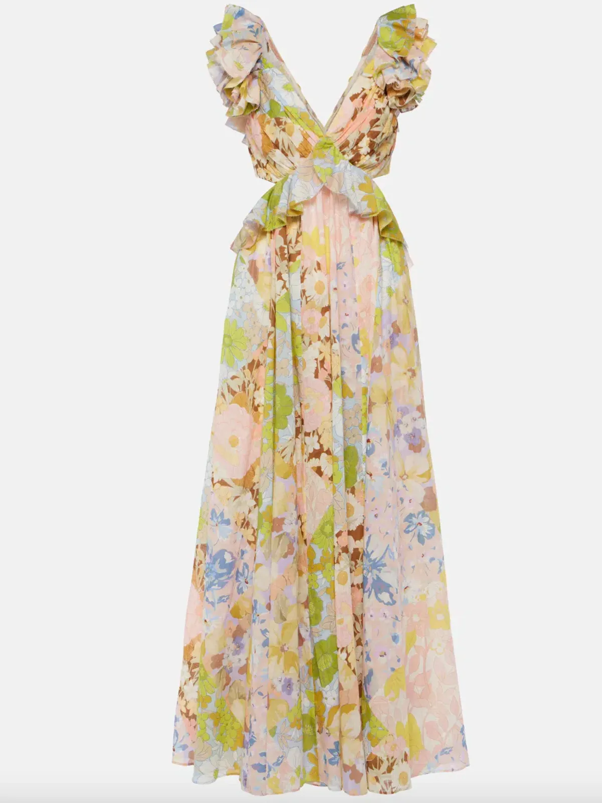 Zimmermann Pop Ruffle Floral Midi Dress Size 2 / AU 12 - Image 3