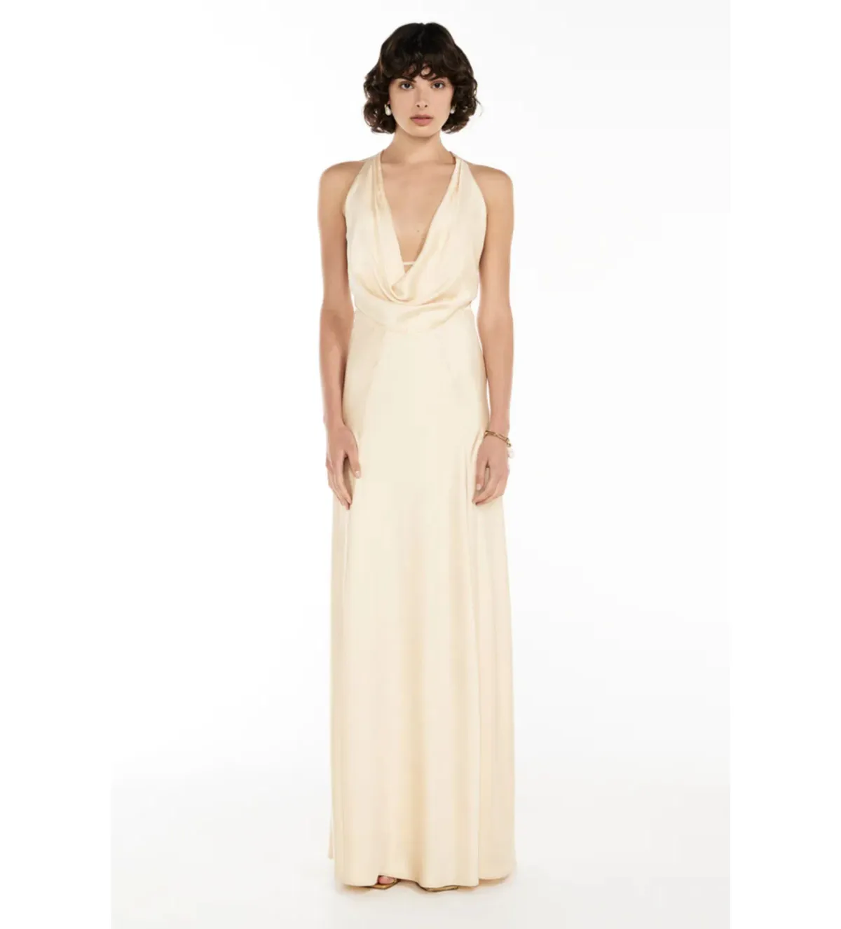 Manning Cartell Charmed Cowl Slip Maxi Dress Champagne Size XXS/AU 4 - Image 1