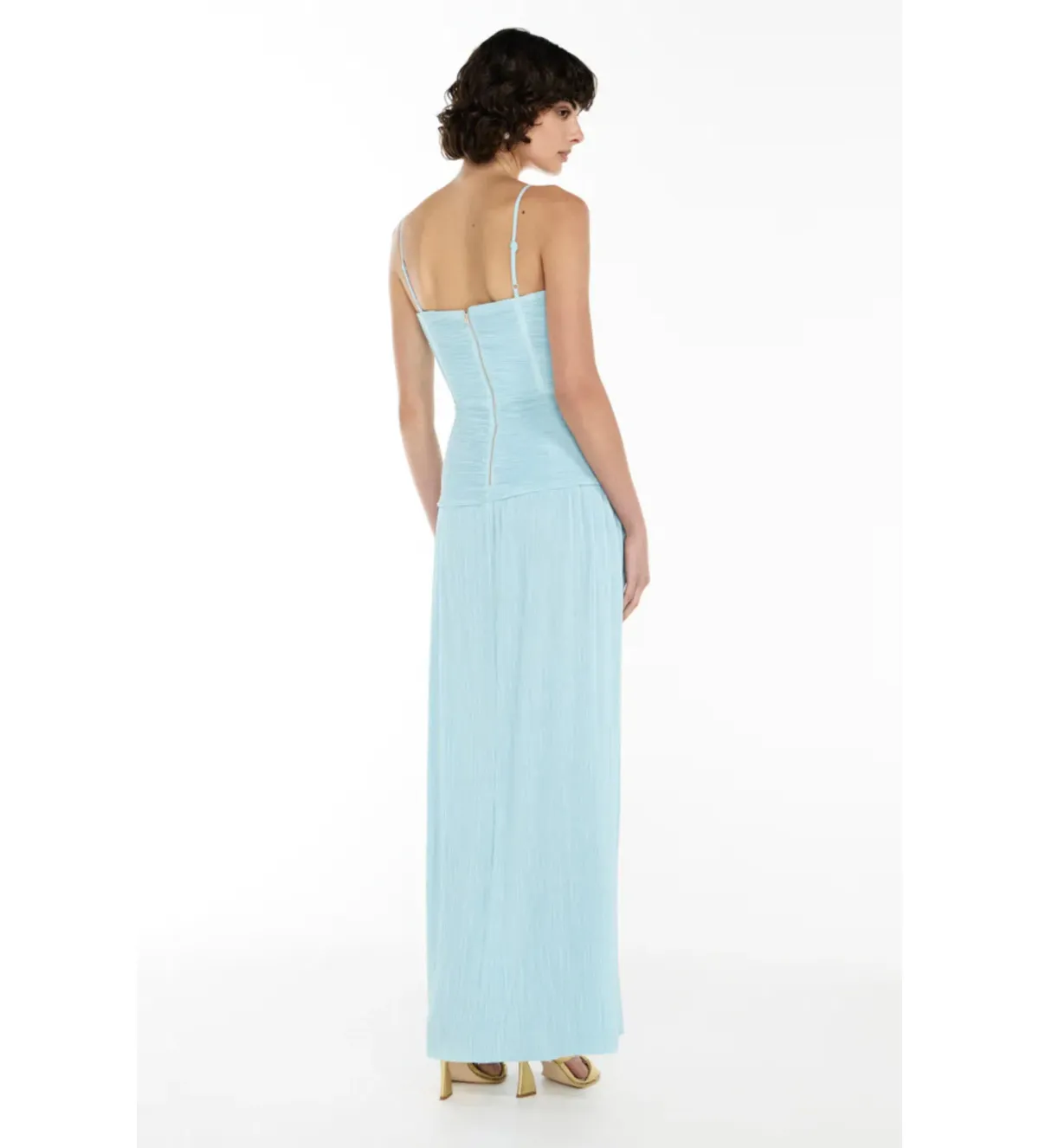 Manning Cartell Double Time Pleat Maxi Dress Acqua Spritz Size XS / AU 6 - Image 2