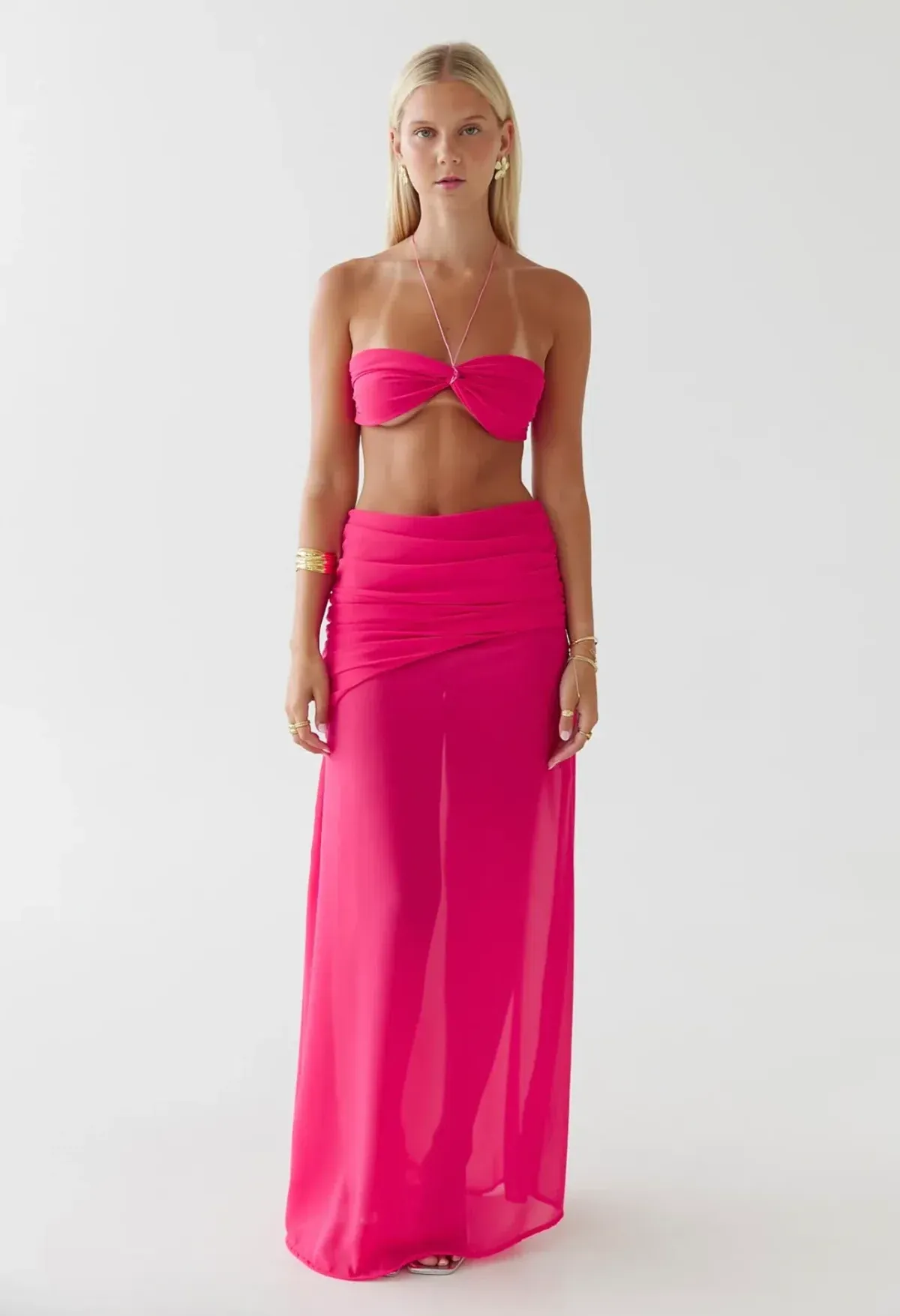 HNTR the label Gigi Set Maxi Dress Magenta Size AU 8 - Image 1