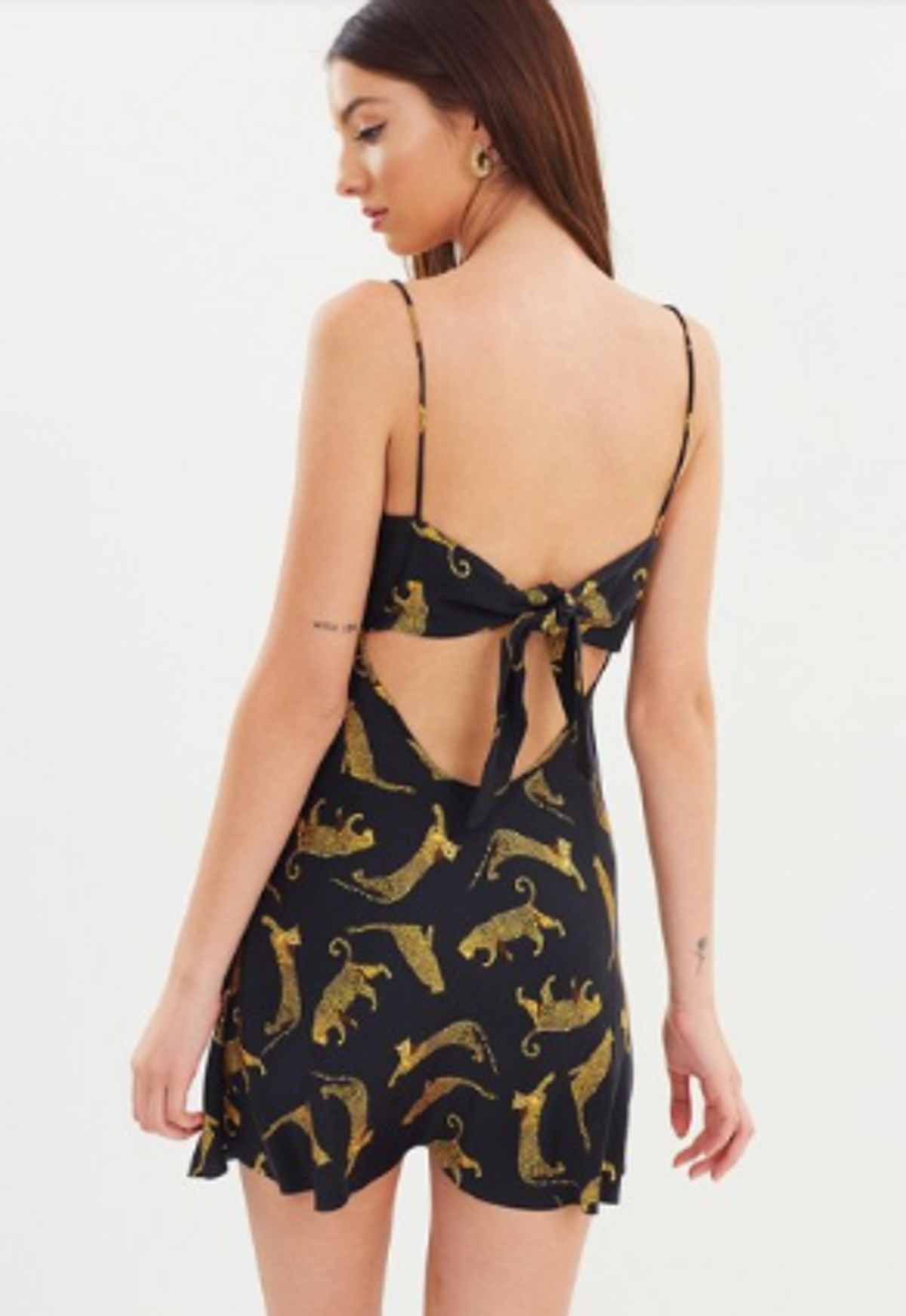 Bec & Bridge Conga Beat Mini Casual Dress Black/Print Size 6 - Image 4