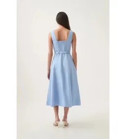 Aje Primary Belted Midi Dress Daydream Blue Size AU 12 for rent on The Volte - image 3
