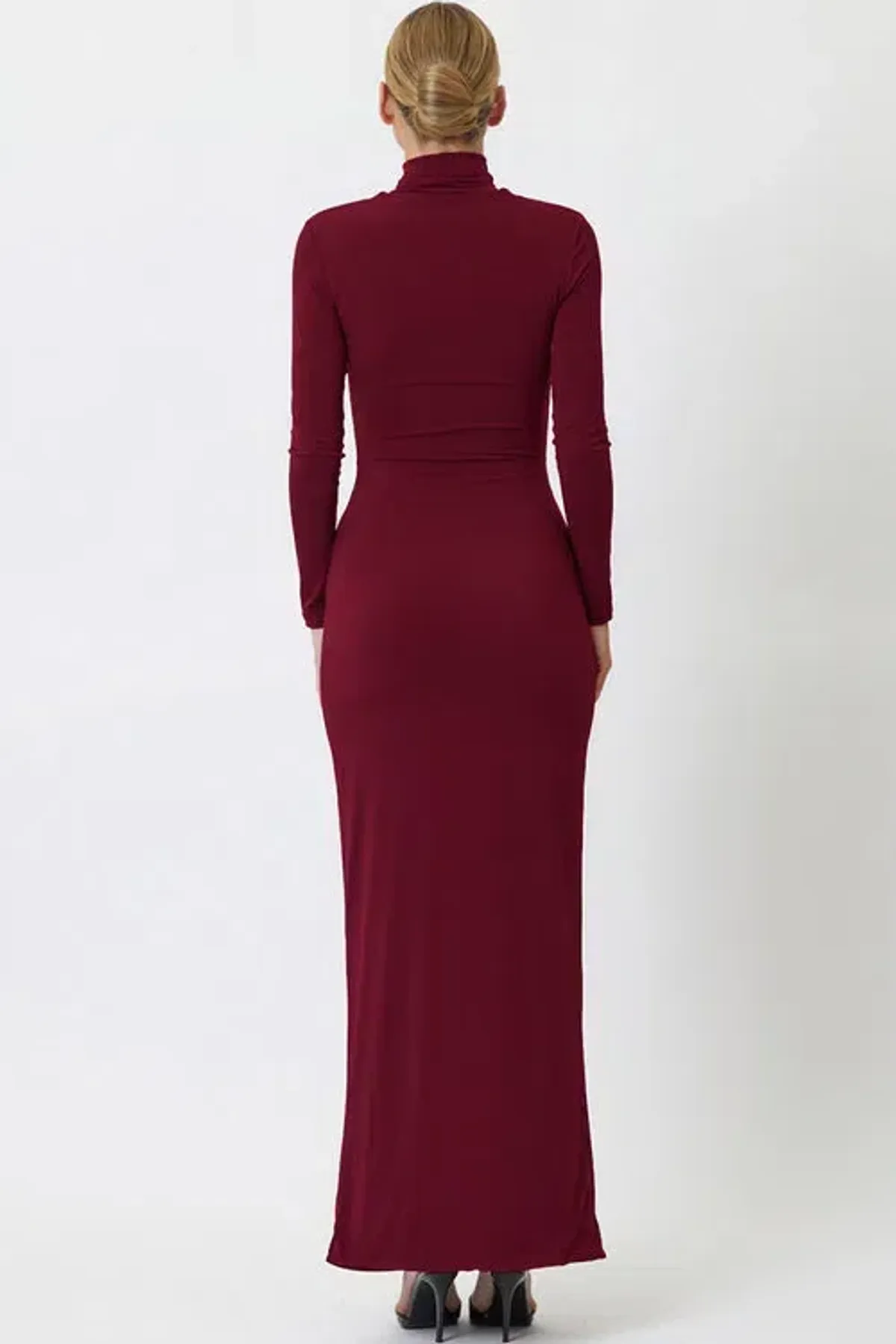 Bianca & Bridgett Layla Midi Dress Bordeaux Size AU 8 - Image 4