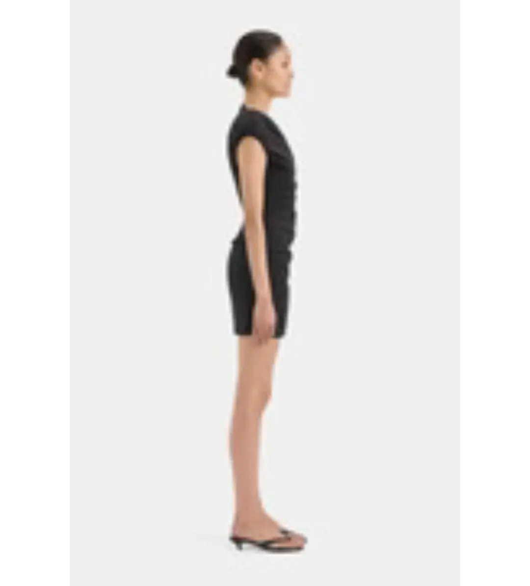 SIR The Label Azul Gathered Mini Dress in Black Size AU 8 for rent on The Volte - main image
