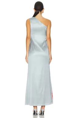 Elliatt Iliad One Shoulder Maxi Dress In Blue Size AU 10 for rent on The Volte - image 4