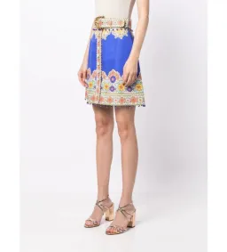 Zimmermann Cosmic Capricorn Mini Skirt in Blue Size 1/ AU 10 for rent on The Volte - image 2