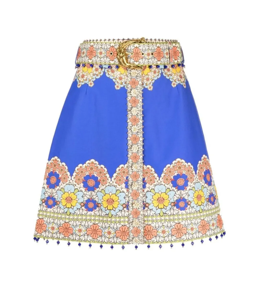 Zimmermann Cosmic Capricorn Mini Skirt in Blue Size 1/ AU 10 for rent on The Volte - main image