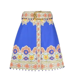 Zimmermann Cosmic Capricorn Mini Skirt in Blue Size 1/ AU 10 for rent on The Volte - image 4