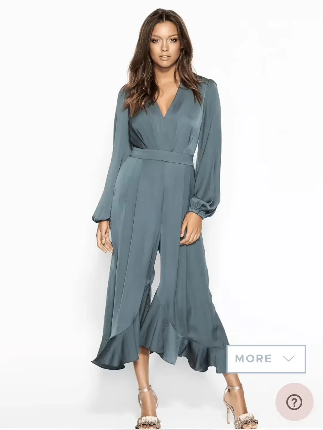 SHEIKE OXFORD JUMPSUIT in GREY BLUE in Size AU 10 for rent on The Volte - main image