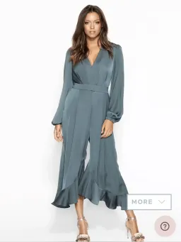 SHEIKE OXFORD JUMPSUIT in GREY BLUE in Size AU 10 for rent on The Volte - image 1