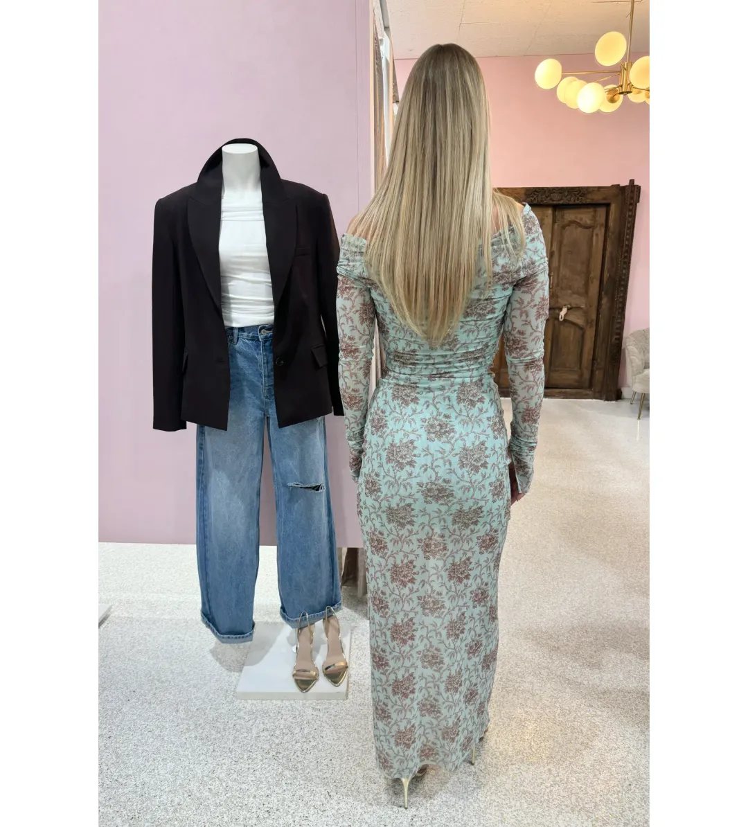 Bec and Bridge Twiggy Long Sleeve in Juniper Floral Size AU 10 for rent on The Volte - main image