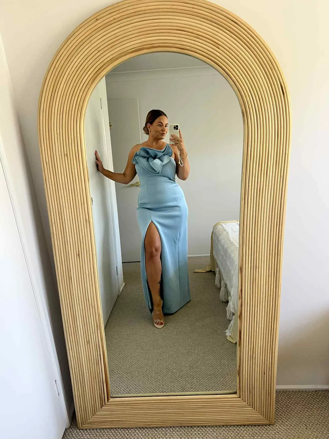 Tojha Fleur Dress Maxi Power Blue Size AU 10 for rent on The Volte - main image