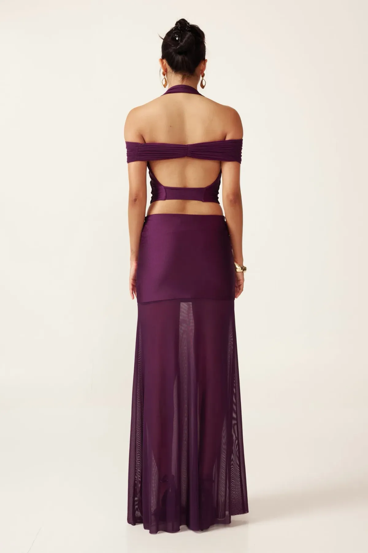 Ancegria Vivienne Top and Skirt Set in Plum Purple Size 8 - Image 2
