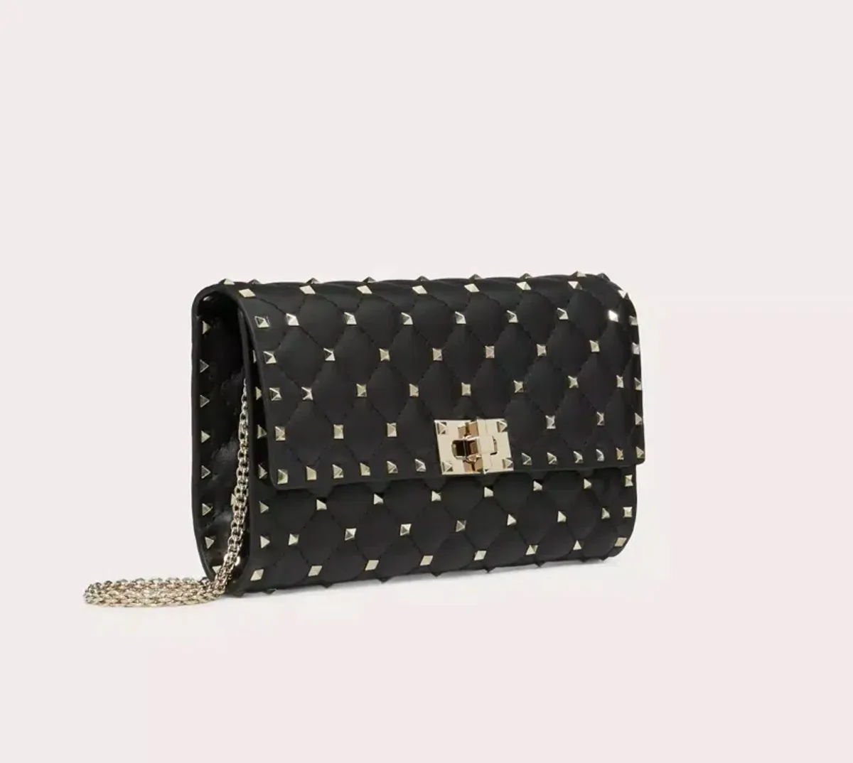 Valentino Rockstud Spike Clutch in Black - Image 2