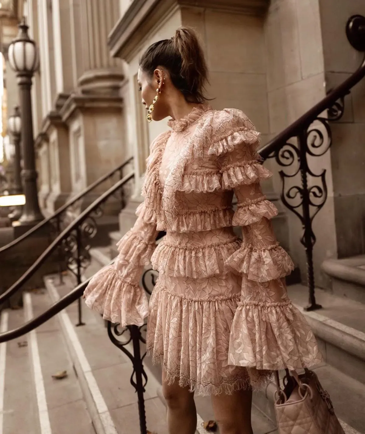 Alice McCall Calypso Mini Dress Blush Size AU 8 - Image 4