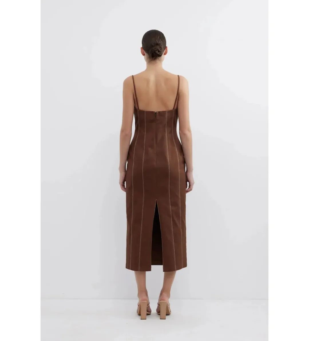Pasduchas Aldo Midi Dress Fudge Size 10 for rent on The Volte - main image