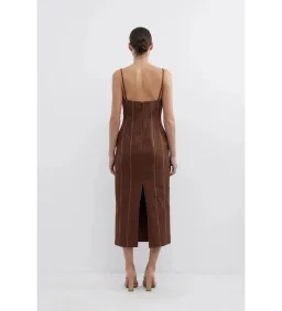 Pasduchas Aldo Midi Dress Fudge Size 10 for rent on The Volte - image 2