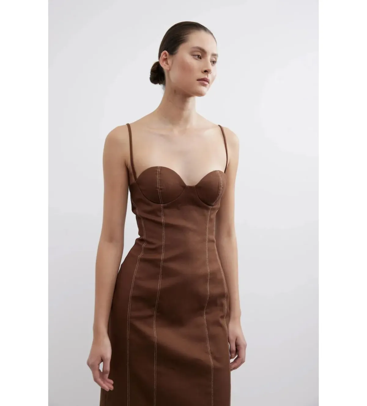 Pasduchas Aldo Midi Dress Fudge Size 10 - Image 3