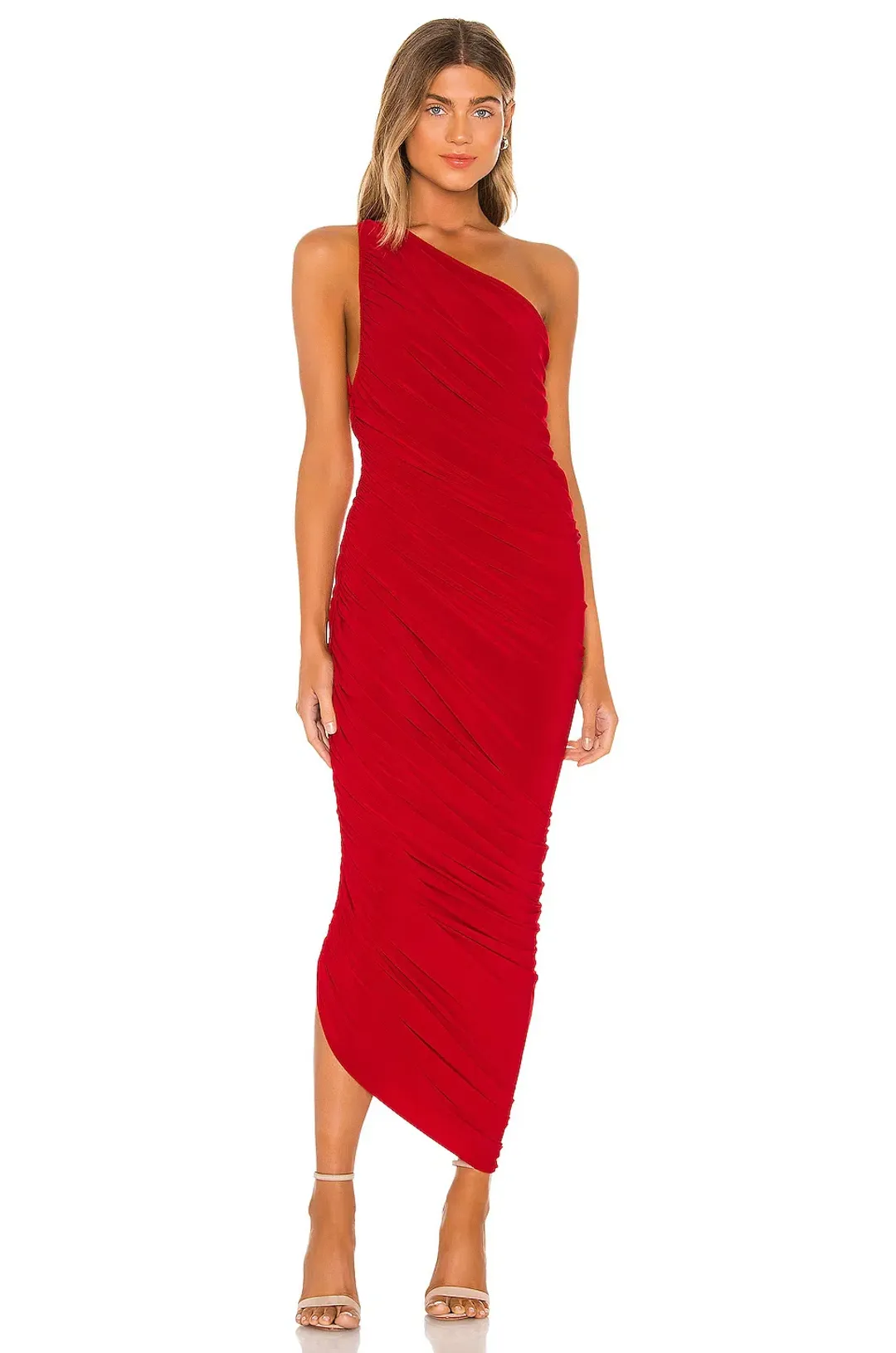 Norma Kamali Diana Gown Red Midi Size Size M / AU 10 for rent on The Volte - main image