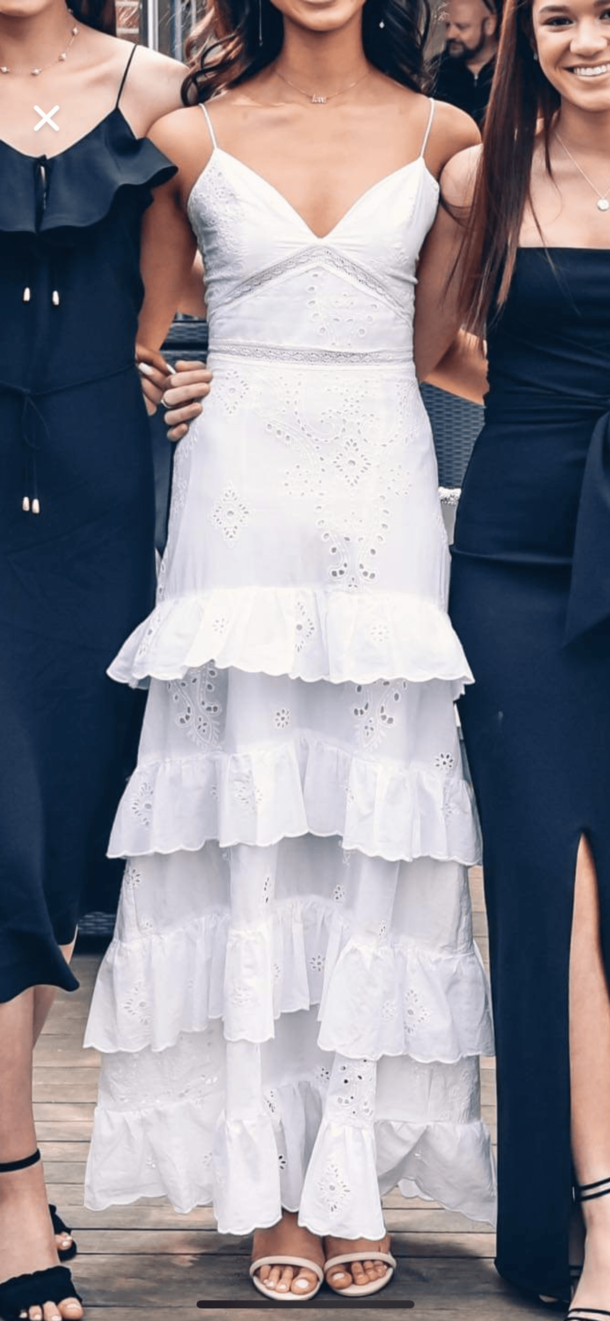 NICHOLAS White Broderie Dress Size 6 - Image 4