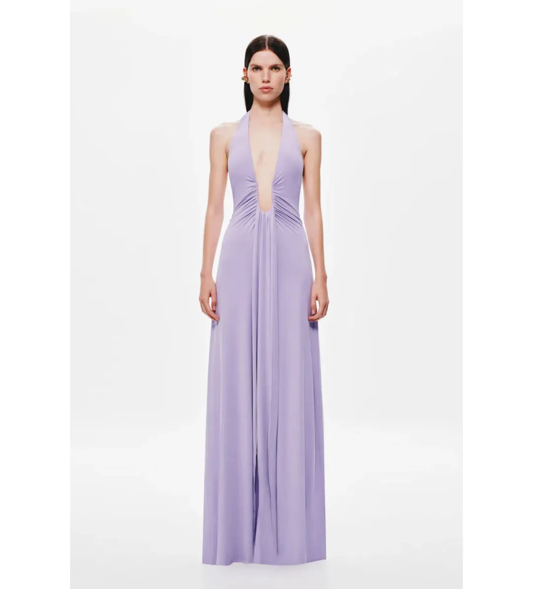 MISHA Jennifer Cupro Maxi Dress Lilac Size 10 for rent on The Volte - main image