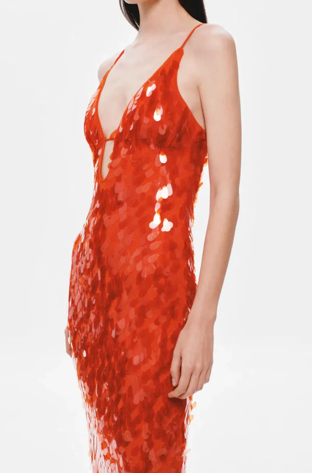 Misha Sapphire Sequin Maxi Dress Red Size 8/S - Image 2