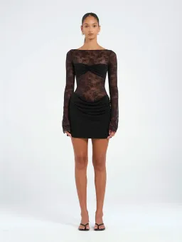 Benni Oskar Mini Dress Black Size 8 / AU 8 for rent on The Volte - image 1