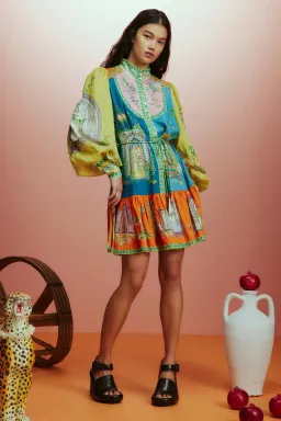 Alemais Monte Mini Dress Multi Print Size 8 for rent on The Volte - image 1