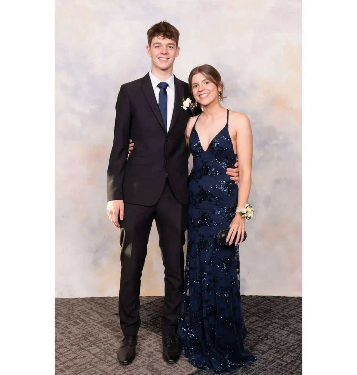 Jadore Sequin Formal Dress Navy Blue Size S / AU 8 - Image 4