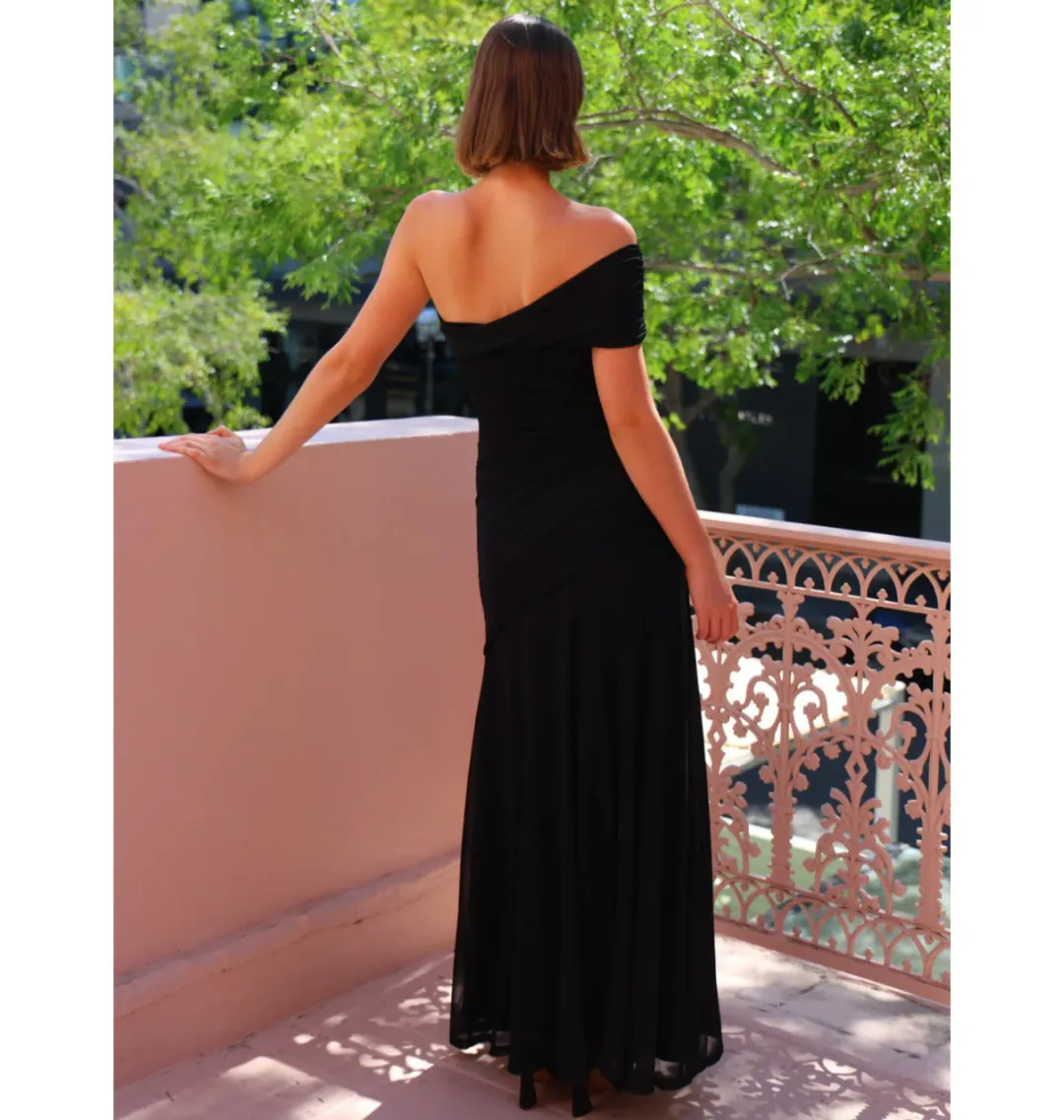 By Nicola Fiesta Maxi Dress Black Size 12 for rent on The Volte - main image