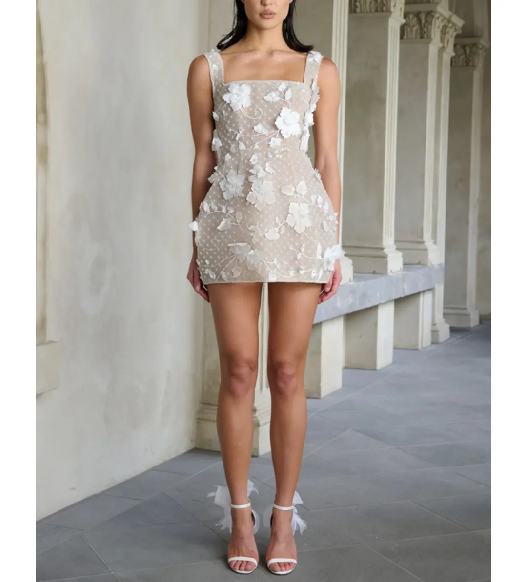 Eliya The Label Jaria Mini Dress White Size 12 for rent on The Volte - main image