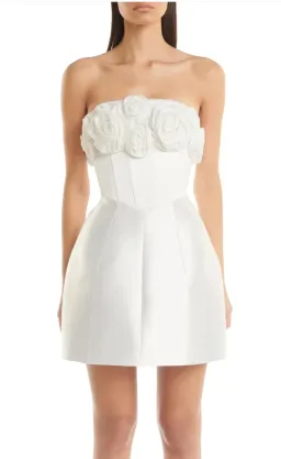 Eliya The Label Tehanni Mini Dress White Size AU 10 for rent on The Volte - image 3
