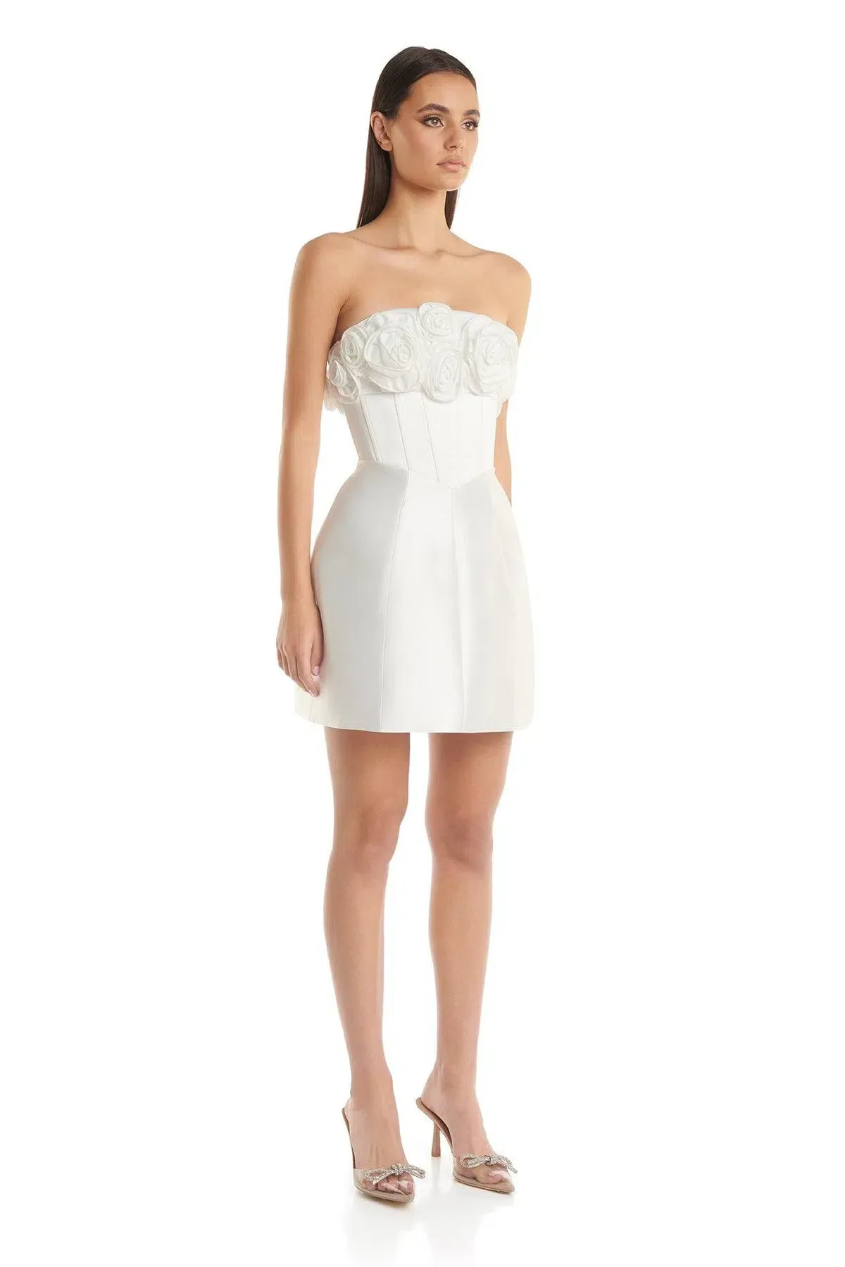 Eliya The Label Tehanni Mini Dress White Size AU 10 - Image 4