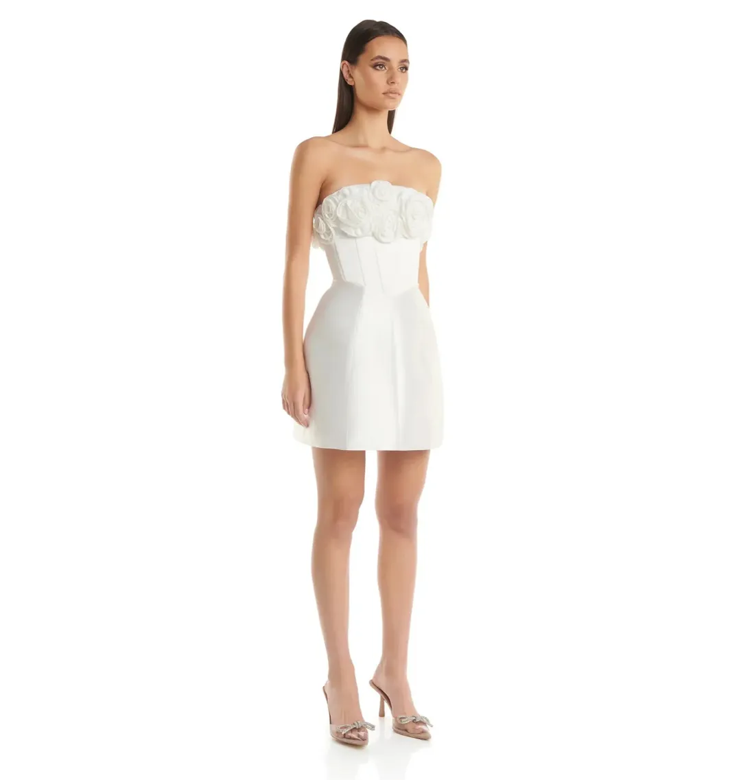 Eliya The Label Tehanni Mini Dress White Size 14 for rent on The Volte - main image