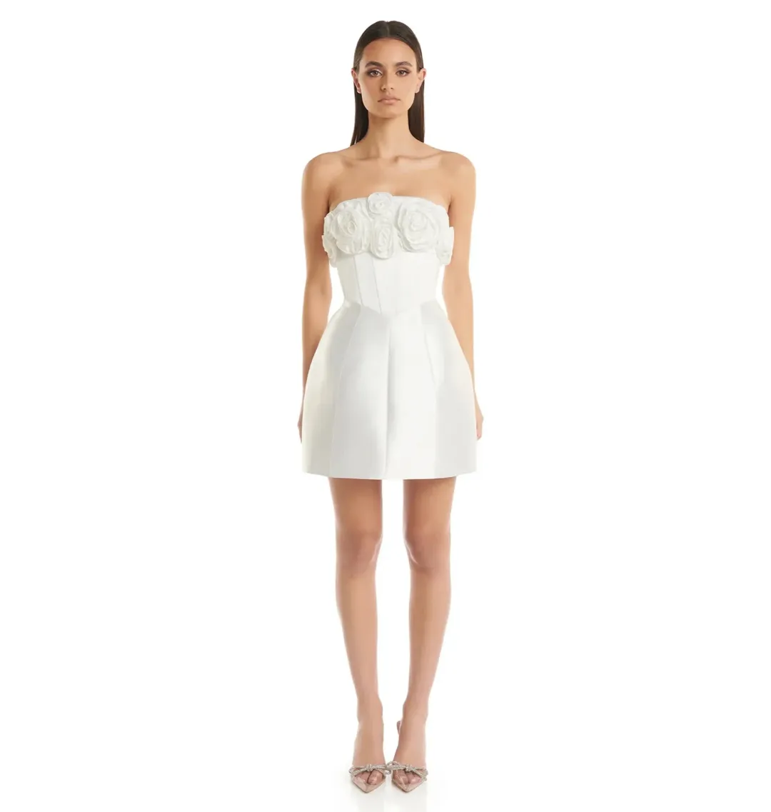 Eliya The Label Tehanni Mini Dress White Size 14 for rent on The Volte - main image