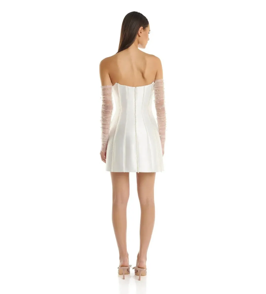 Eliya The Label Kayla Mini Dress White Size AU 10 for rent on The Volte - main image