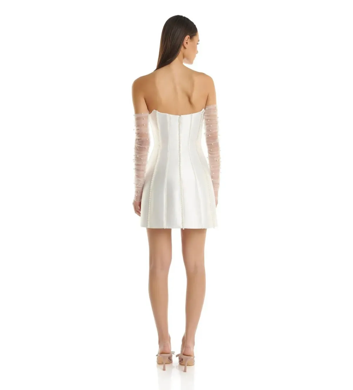Eliya The Label Kayla Mini Dress White Size AU 10 - Image 4