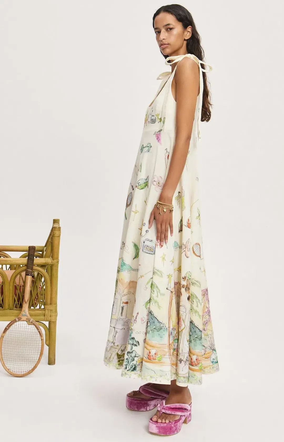 Alemais Anouk Ballet Sundress White Size AU 8 for rent on The Volte - main image