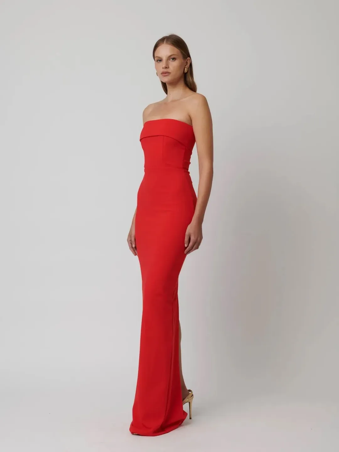 EFFIE KATS MONROE GOWN IN CHERRY RED for rent on The Volte - main image